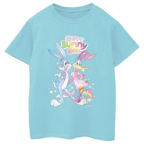 Looney Tunes meisjes Bugs en Daffy Happy Bunny Day katoenen T-shirt