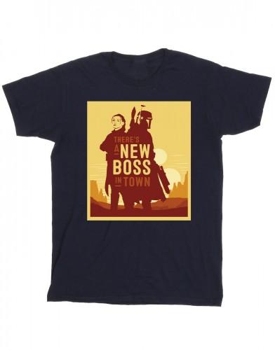 Star Wars Boys het boek van Boba Fett nieuwe Boss Sun silhouet T-shirt