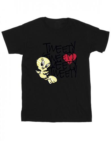 Looney Tunes meisjes Tweety Love Heart katoenen T-shirt