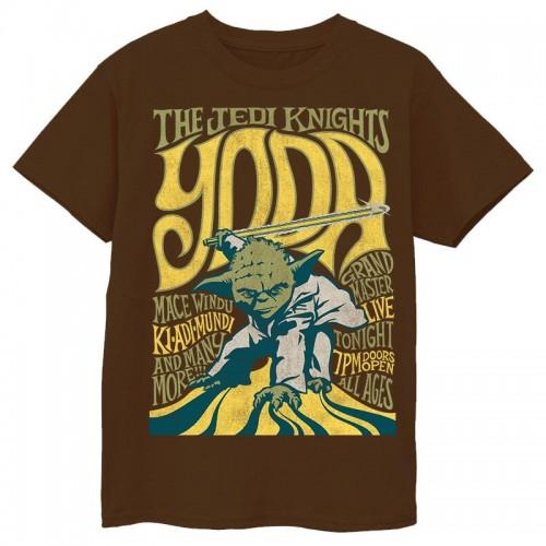 Star Wars jongens Yoda Rock poster T-shirt