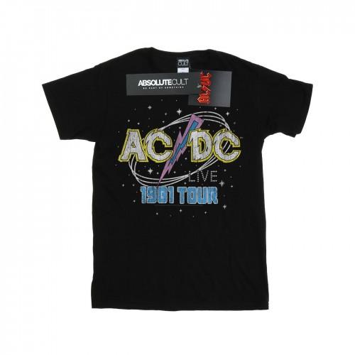 AC/DC Katoenen T-shirt  1981 Live Tour voor meisjes
