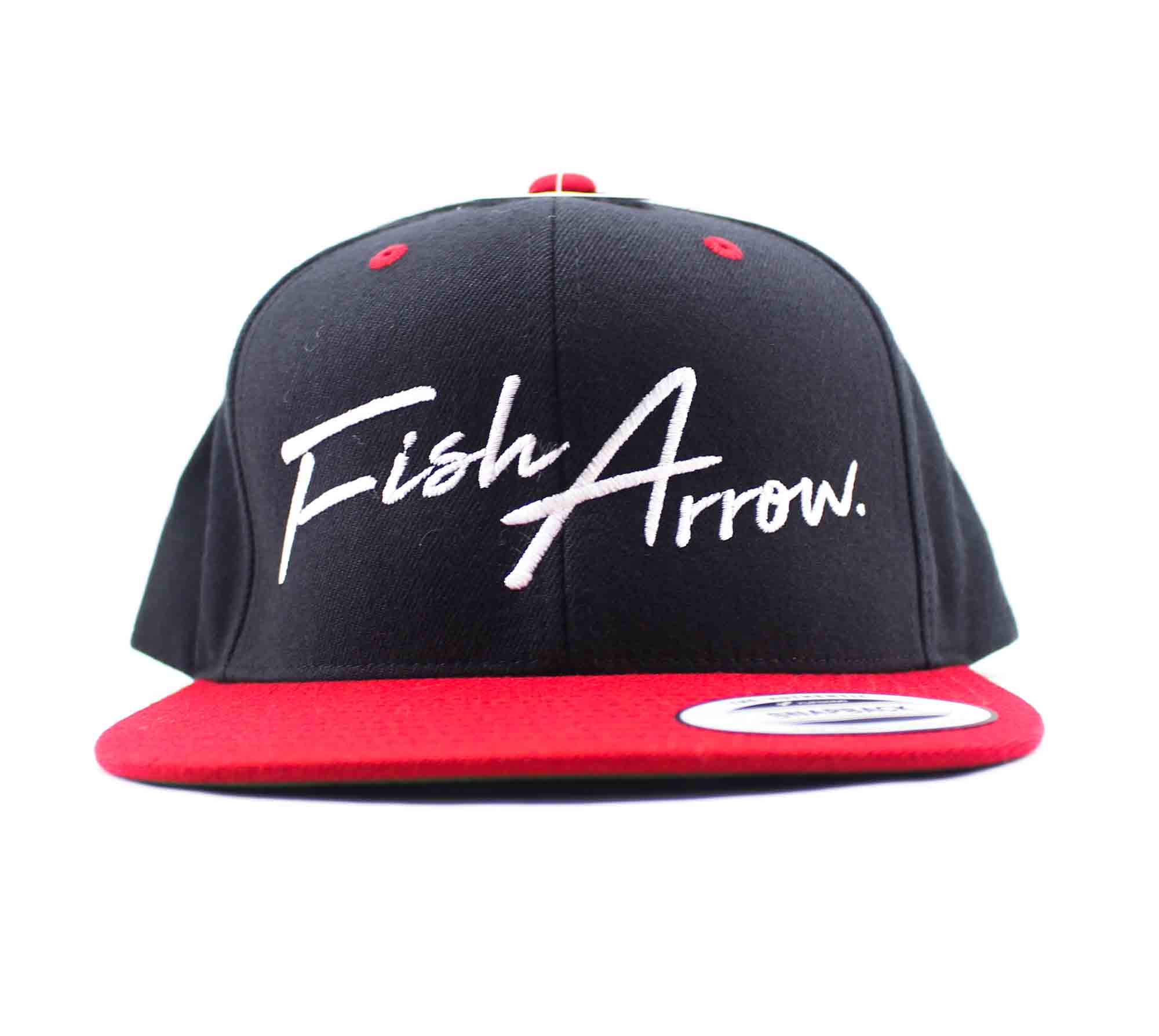 Fish Arrow Cap Flat Cap Japan Vrije maat Zwart Rood (5412)