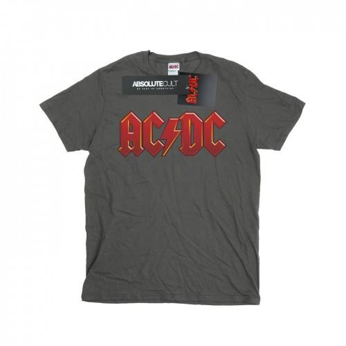 AC/DC jongens donkerrood logo T-shirt