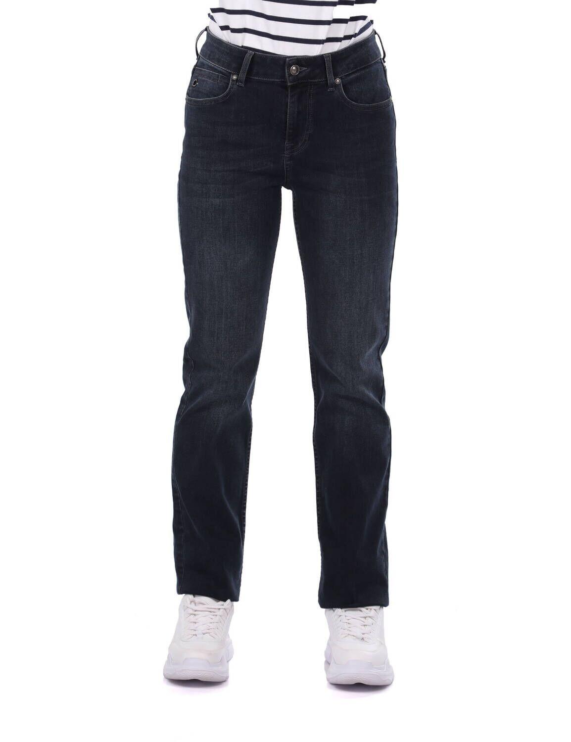 Blue White Blauw-witte jeansbroek voor dames, normale pasvorm