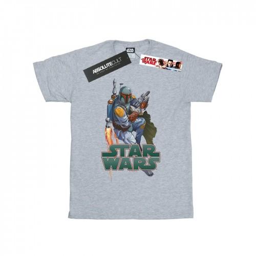 Star Wars Boys Boba Fett Fired Up T-Shirt