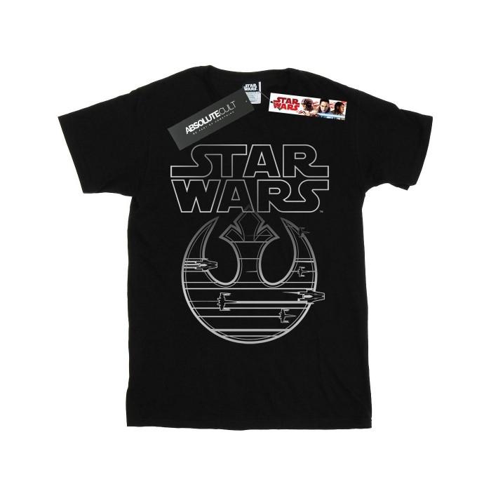 Star Wars jongens het laatste Jedi Resistance-logo metallic T-shirt