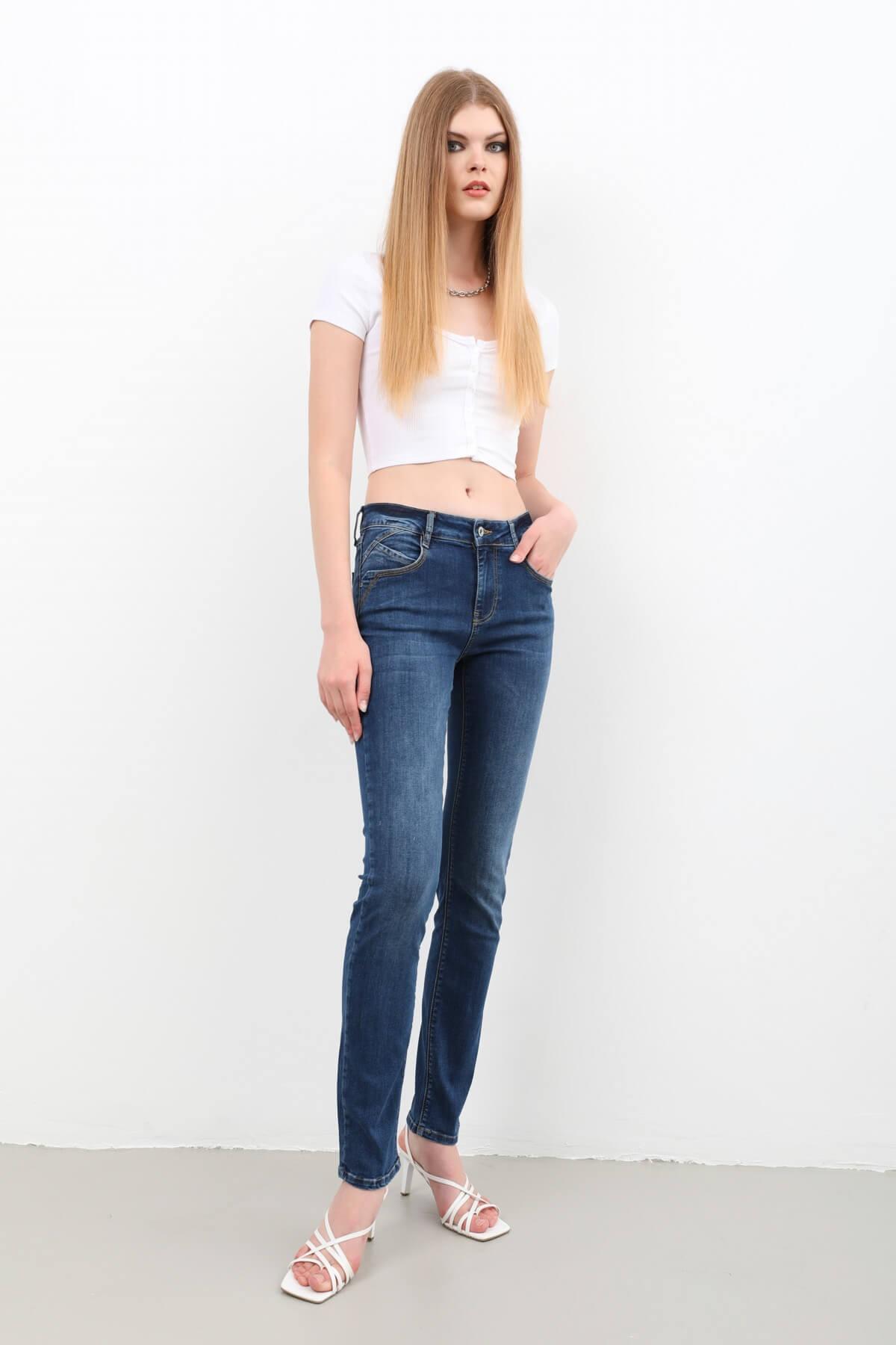 Banny Jeans Dames Lycra Slim Jean-broek blauw