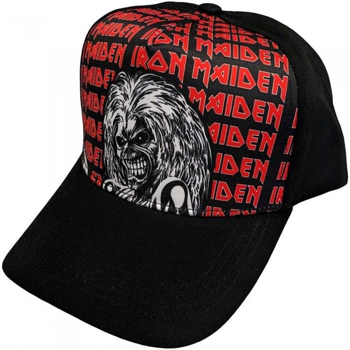 Iron Maiden Unisex volwassen Eddie Repeat Logo honkbalpet