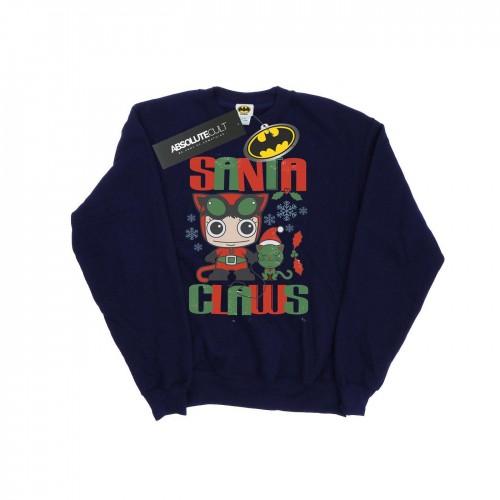 DC Comics heren Chibi Catwoman Santa Claws katoenen sweatshirt