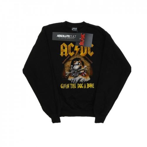 AC/DC jongens geven de hond een bot-sweatshirt