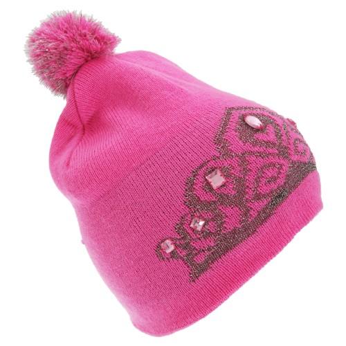 Floso Dames/Dames Tiara Patroon Winter Beanie Bobble Hat