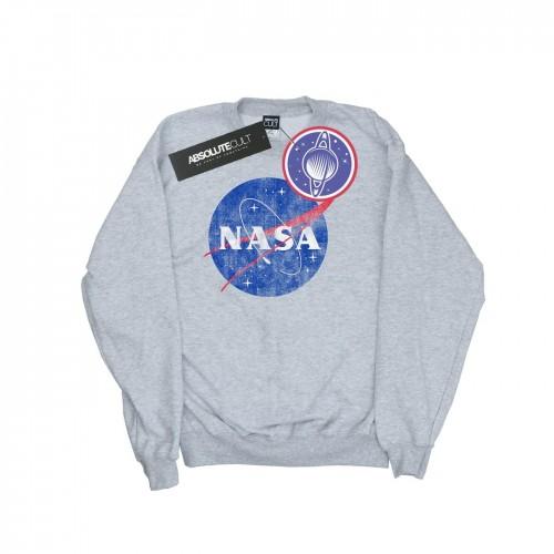 NASA Heren Klassiek Insignia-logo Distressed katoenen sweatshirt
