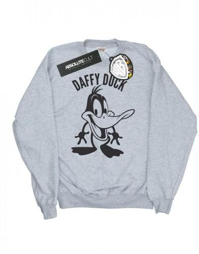 Looney Tunes Heren Daffy Duck katoenen sweatshirt met groot hoofd