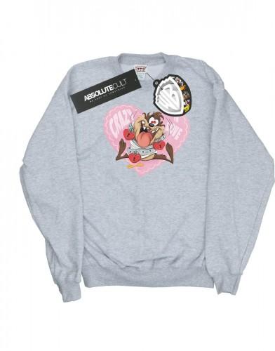 Looney Tunes Heren Taz Valentijnsdag Crazy In Love katoenen sweatshirt