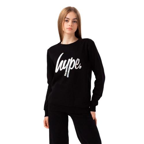 Hype Girls Holografisch Script Crew Neck Sweatshirt