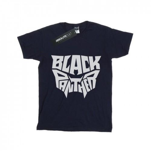 Marvel katoenen T-shirt met Black Panther-woordembleem voor meisjes