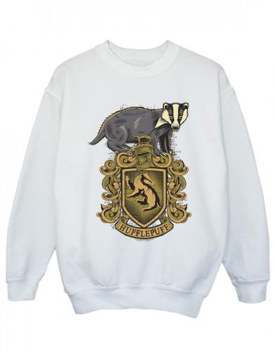 Harry Potter Girls Hufflepuff Sketch Crest Sweatshirt