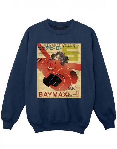 Disney Girls Big Hero 6 Baymax Flying Baymax Krant Sweatshirt