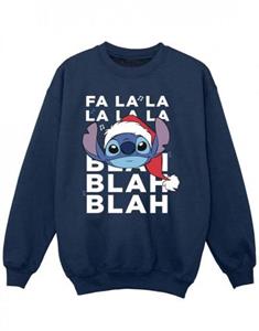 Disney Girls Lilo en Stitch Kerst Blah Blah Blah Sweatshirt