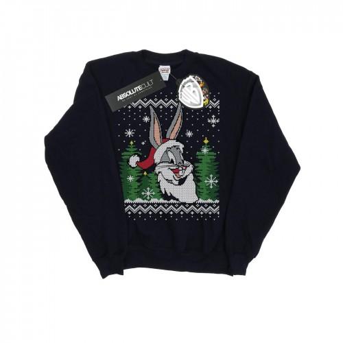 Looney Tunes Girls Bugs Bunny Christmas Fair Isle-sweatshirt