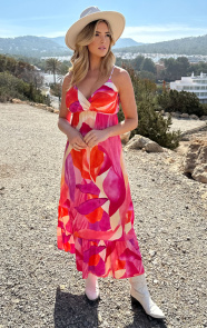 The Musthaves Ibiza Spaghetti Midi Jurk Roze