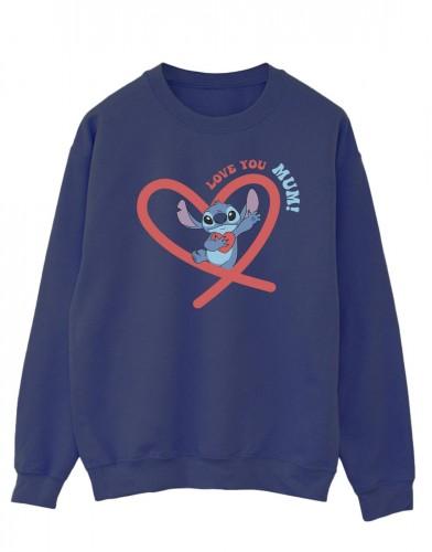 Disney heren Lilo & Stitch Love You Mum katoenen sweatshirt
