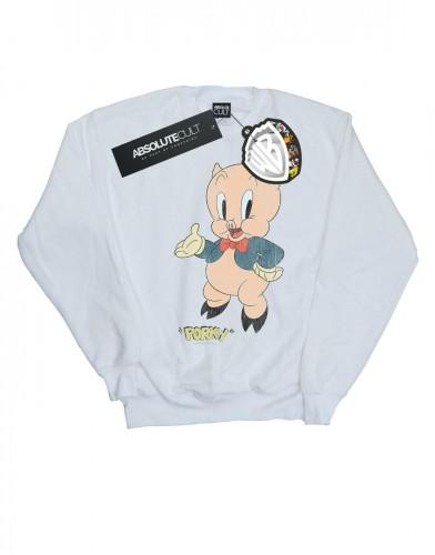 Looney Tunes Heren Porky Pig Distressed katoenen sweatshirt