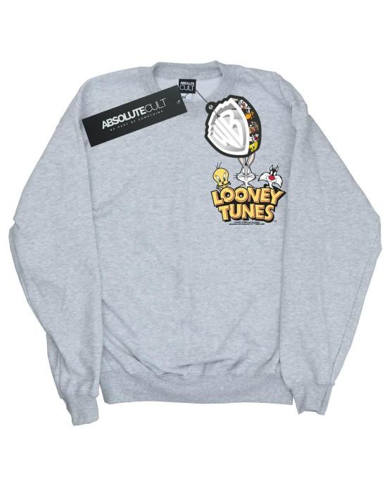 Looney Tunes Heren Group katoenen sweatshirt met nepzak
