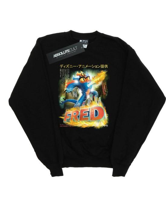 Disney Girls Big Hero 6 Fred Anime Poster-sweatshirt