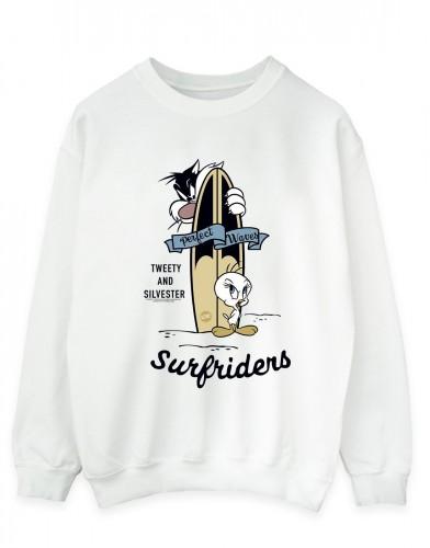 Looney Tunes Heren Tweety en Sylvester Perfect Waves katoenen sweatshirt