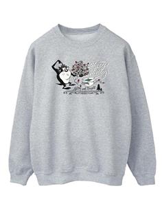 Looney Tunes Heren Happy Holidays katoenen sweatshirt
