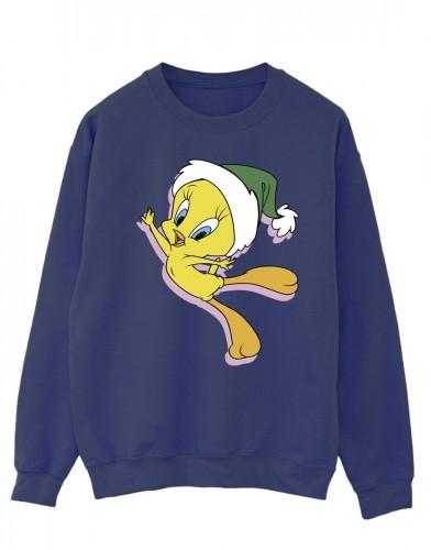 Looney Tunes Heren Tweety kerstmuts katoenen sweatshirt