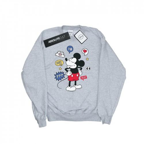 Disney Heren Mickey Mouse tong uit sweatshirt