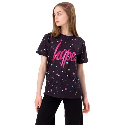Hype Girls Multi Star Glitter T-shirt