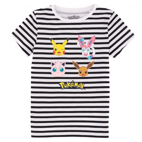 Pokemon Girls Striped T-Shirt