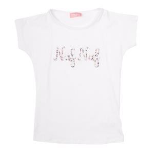 Naf Naf Tee shirt logo en tissu à fleurs brodé manches courtes Enfant 