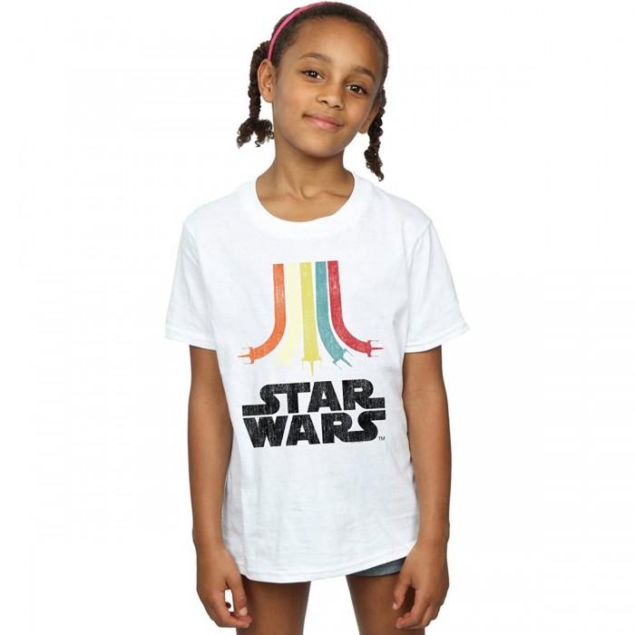 Star Wars Meisjes Regenboog Katoen T-Shirt