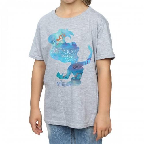 The Little Mermaid Het silhouet T-shirt voor meisjes van de kleine zeemeermin