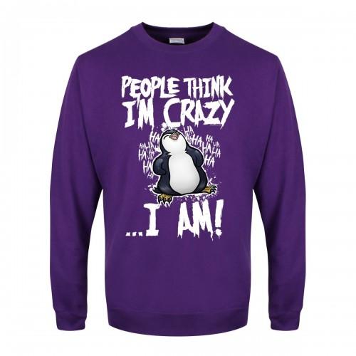 Psycho Penguin Heren mensen denken dat ik gek ben Sweatshirt