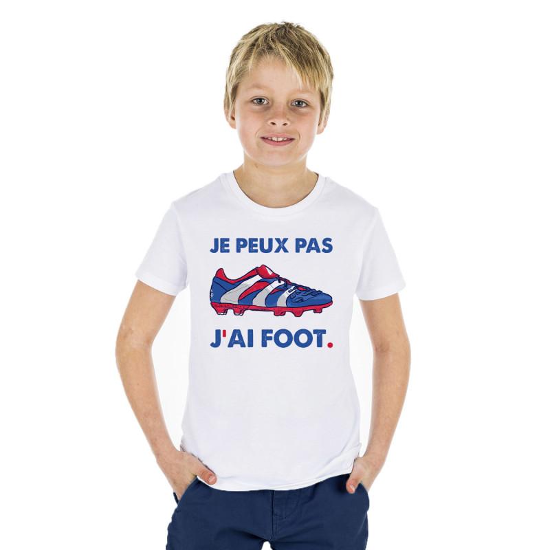 Sportifs du Dimanche Tshirt Enfant JE PEUX PAS J'AI FOOT