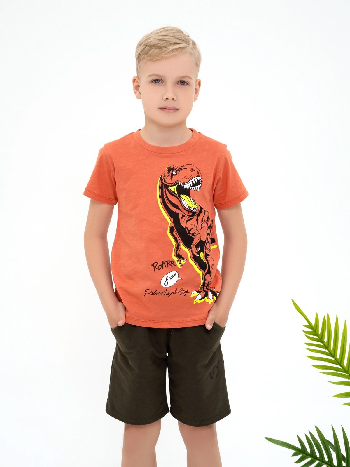 Issa Plus Хлопковая футболка с динозавром 