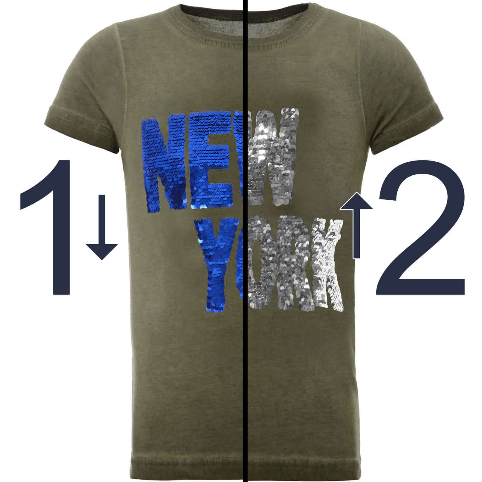 BEZLIT Jungen T-Shirt mit Wende Pailletten Schriftzug