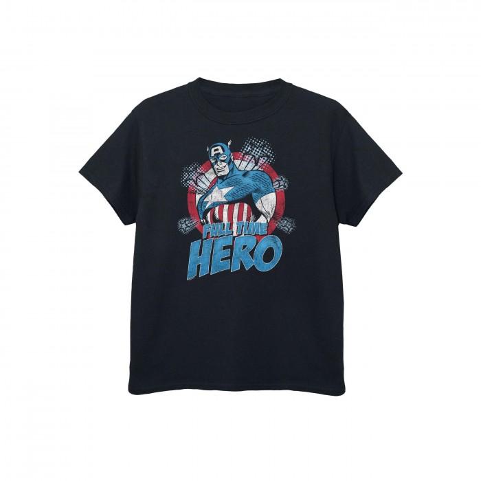 Captain America jongens fulltime held katoenen T-shirt