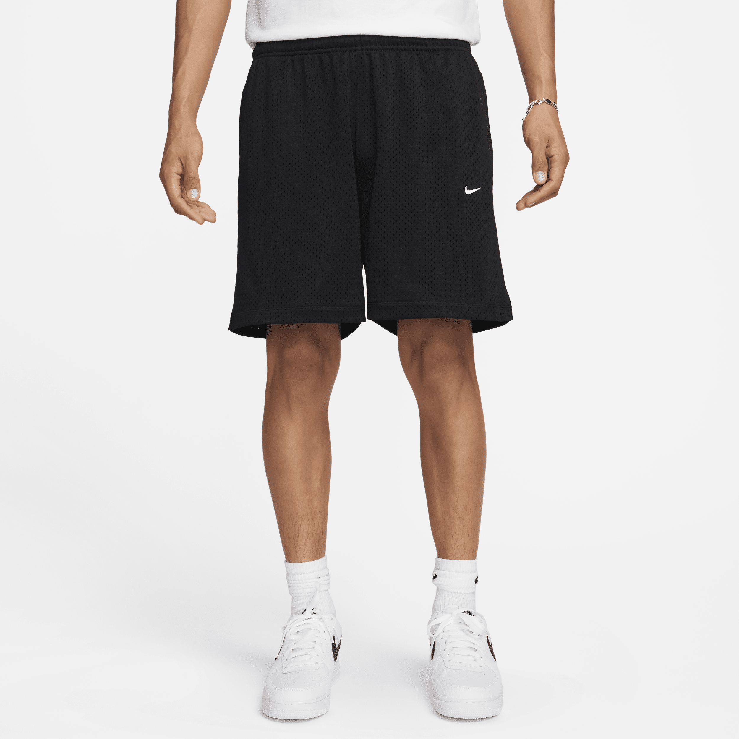 Nike Solo Swoosh Mesh Shorts, Black