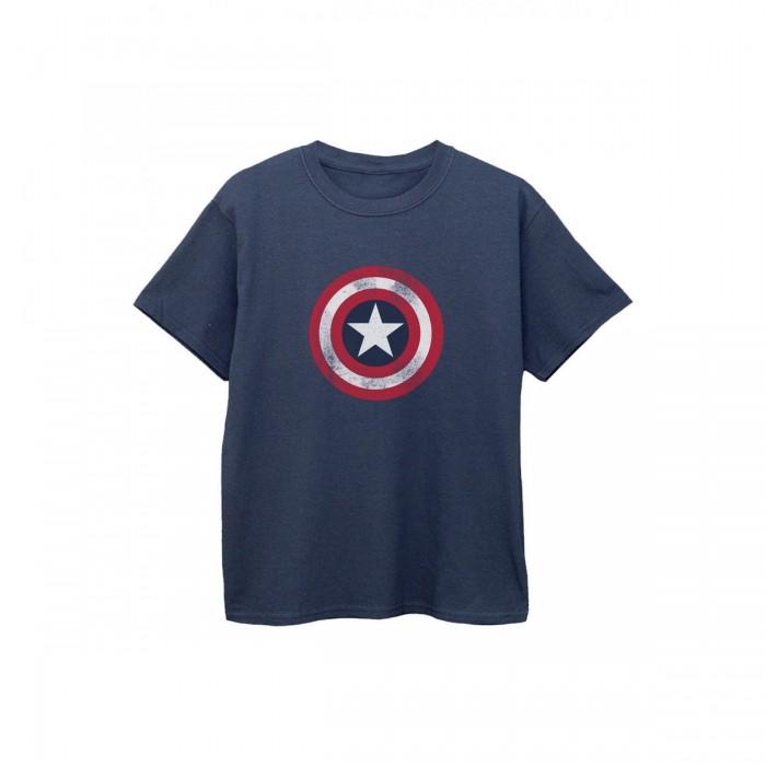 Captain America Boys Distressed Shield T-shirt