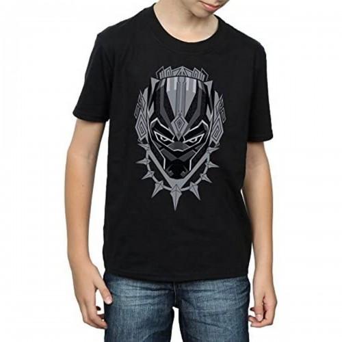 Black Panther jongens hoofd katoenen T-shirt