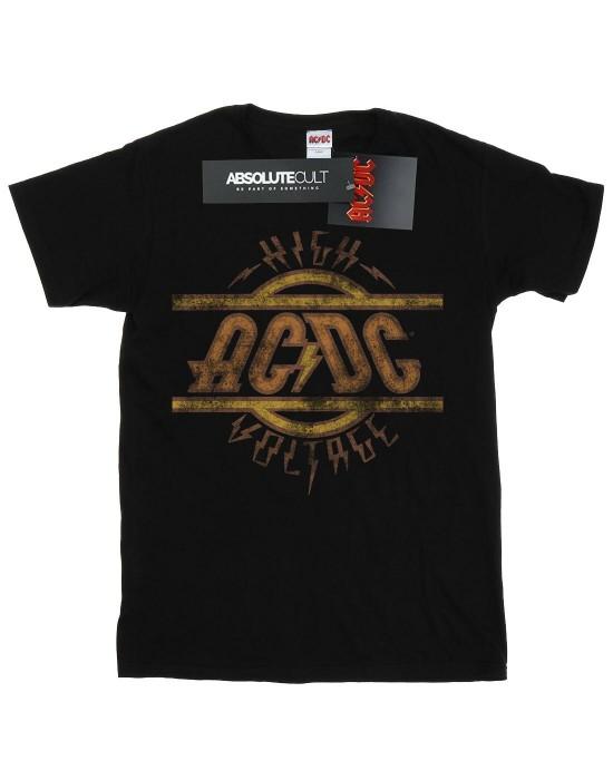 AC/DC katoenen T-shirt met hoogspanningslogo en hoogspanningslogo
