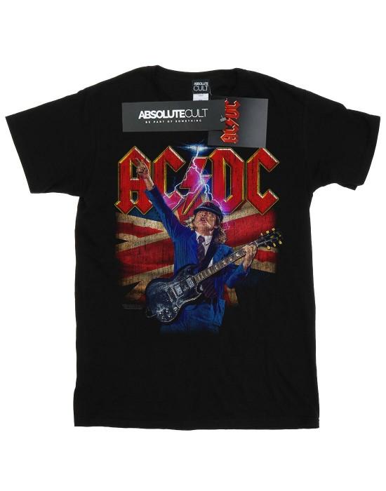 AC/DC Angus Union Flag Lightning katoenen T-shirt voor meisjes