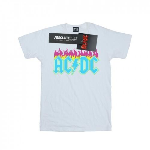 AC/DC katoenen T-shirt met neonvlammen voor meisjes