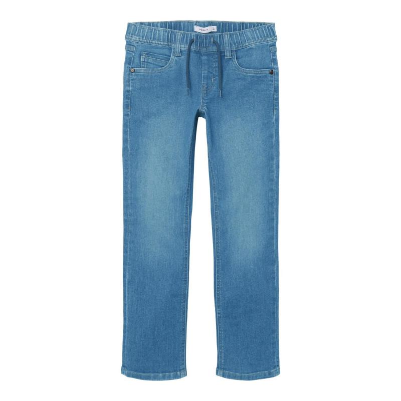 Name it Jeans met rechte pijpen vervaagde trekkoord katoenmix stretch Kids 